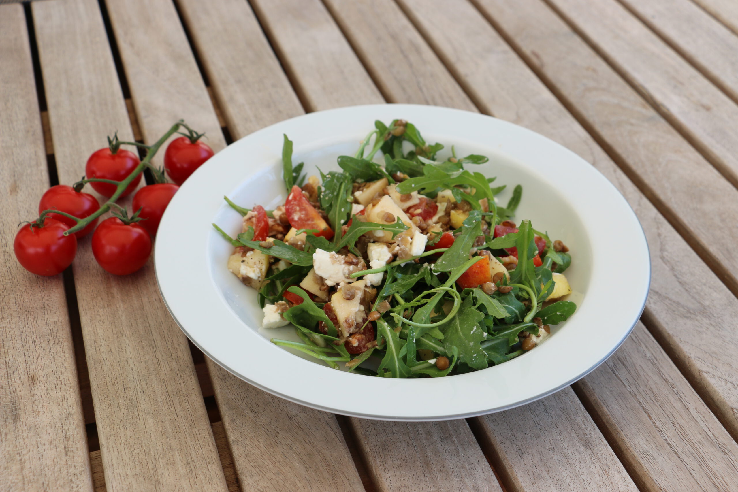 Linsen-Rucola Salat mit Feta – Hannah&amp;#39;s Kitchen